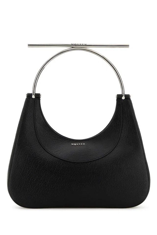 Alexander McQueen Shoulder Bag — Black in Black Lambskin from HEWI