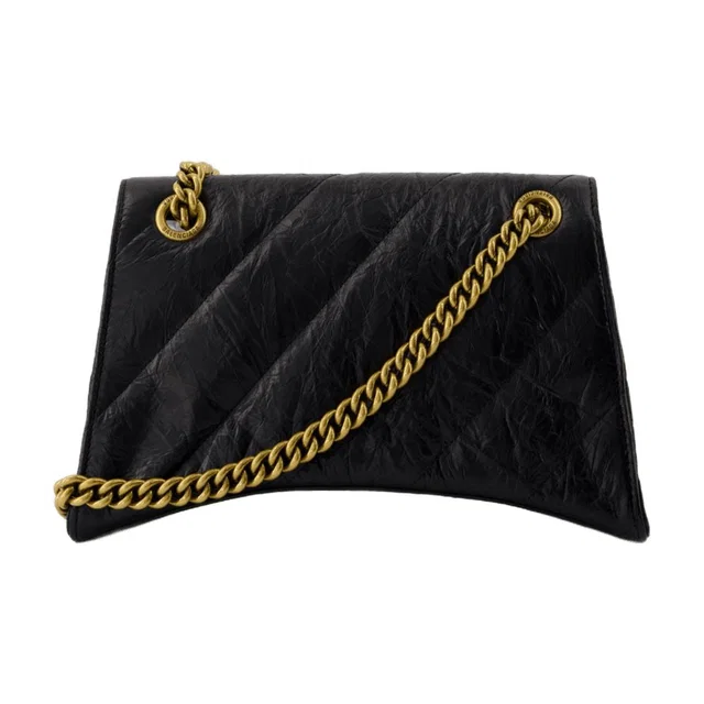 Balenciaga Crush Chain Shoulder Bag — Black Calfskin in Black Calfskin from HEWI