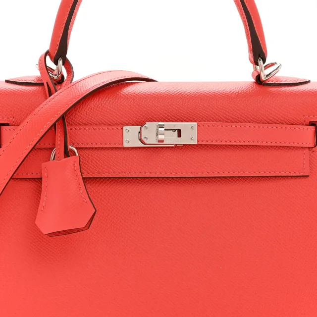 Hermès Epsom Kelly Sellier 25 Rose Jaipur in Pink Epsom leather from FASHIONPHILE, photo 8 of 14