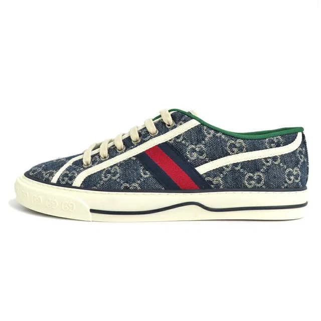 Gucci Tennis Sneakers GG Denim 8 Shoes in Denim from The Reluxe