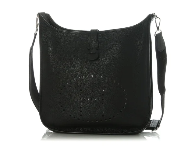 Hermès Clémence Evelyne III GM in Black Clemence leather from Ann's Fabulous Finds, photo 2 of 10