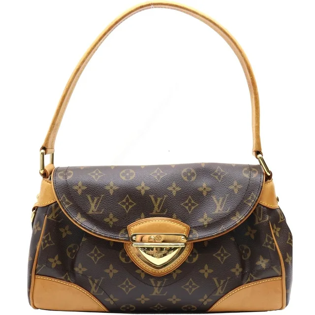 Louis Vuitton Monogram Beverly MM Bag Brown Leather Gold in Brown Leather from The Reluxe
