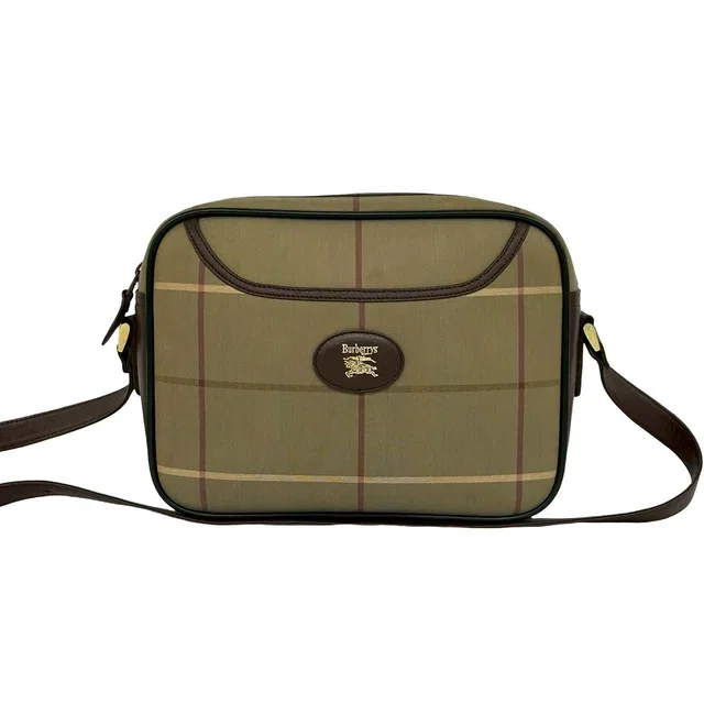 Burberry Canvas Leather Shoulder Bag in Canvas from LuxUness