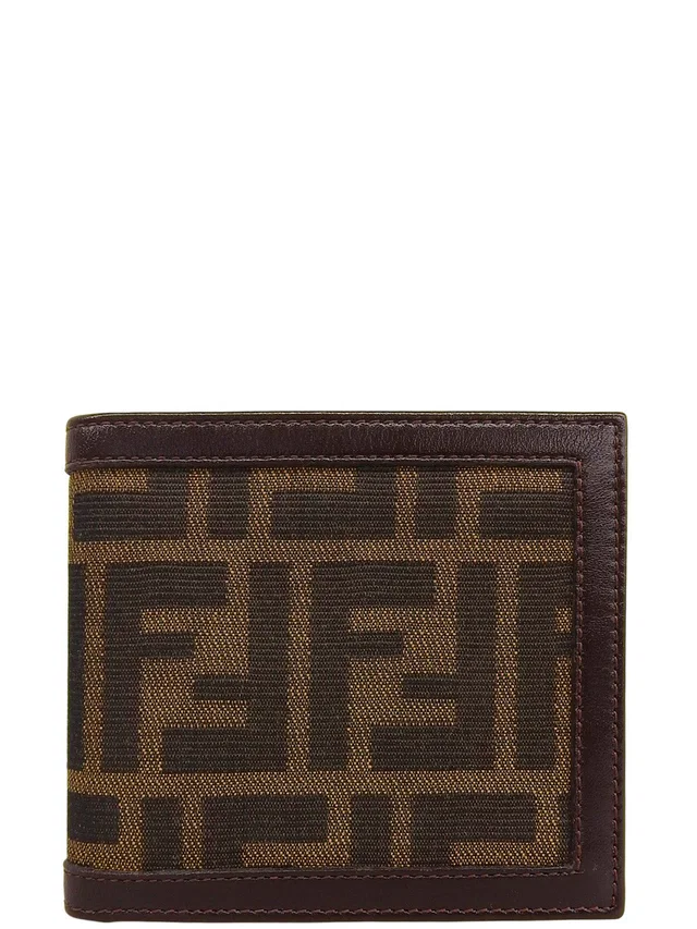 Fendi FF Zucca Pattern Wallet Brown in Brown Canvas from VINTAGE QOO TOKYO