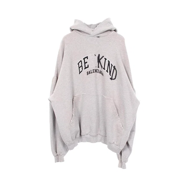 Balenciaga ROUND HOODIE Cotton Hoodie from LuxUness
