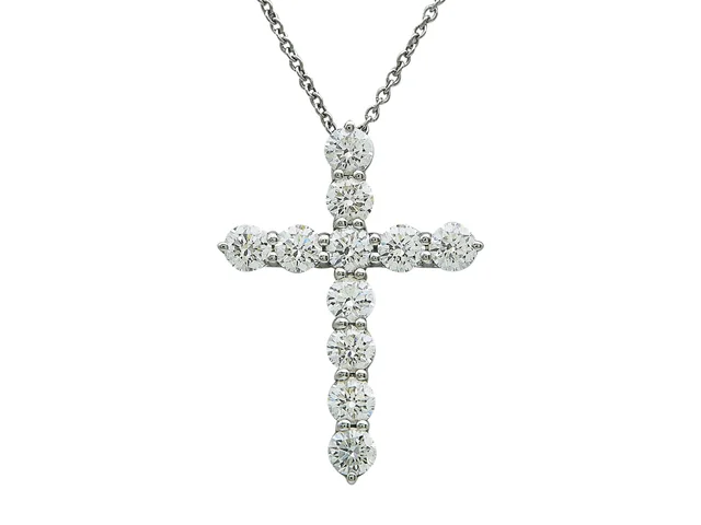 Tiffany & Co. Diamond Cross Pendant Necklace from CIRCA Vault, photo 2 of 2