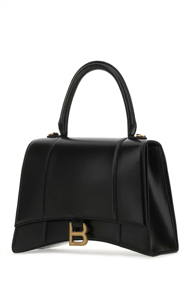 Balenciaga Hourglass Top Handle Bag — Black in Black Calfskin from HEWI, photo 2 of 2