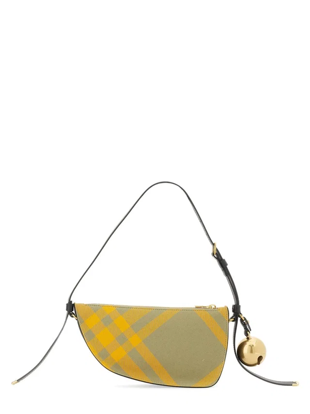 Burberry Mini Shield Shoulder Bag — Multicolor Polyester in Multicolor Wool from HEWI