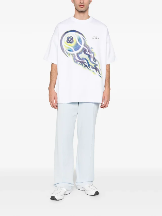 Casablanca flaming tennis ball tee T-shirt, photo 2 of 2 from FARFETCH