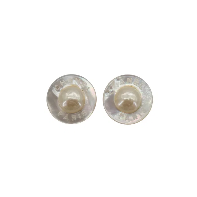 Chanel Vintage Earrings Faux Pearl Round Accessory 96C from Luxury Promise