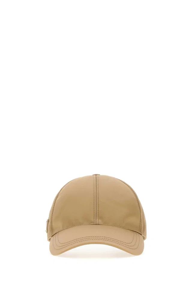 Prada Hat Re-Nylon Baseball Cap — Beige Caps in Beige Nylon from HEWI