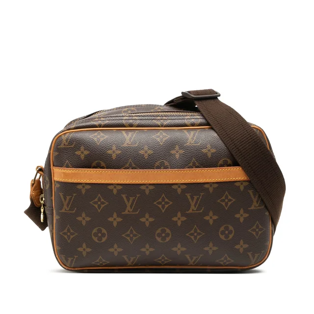 Brown Louis Vuitton Monogram Reporter PM Crossbody Bag in Brown Coated canvas from Designer Revival, photo 1 of 1