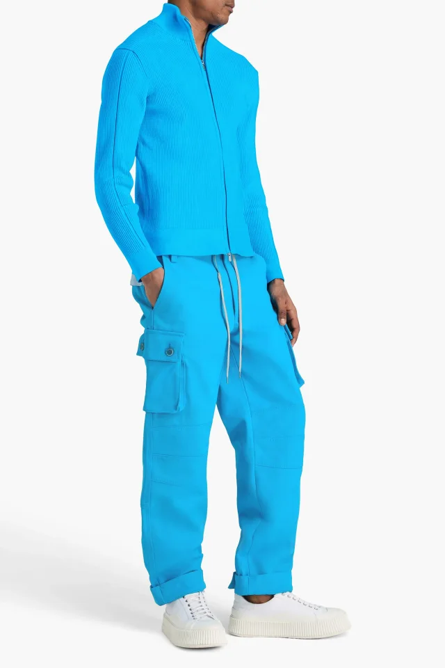 Jacquemus Giardino Cotton-Canvas Cargo Pants in Azure, photo 2 of 4 from THE OUTNET