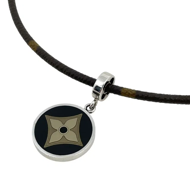 Louis Vuitton Pendentif Fleur Necklace Choker 925 Sterling Silver Monogram in Silver from The Reluxe