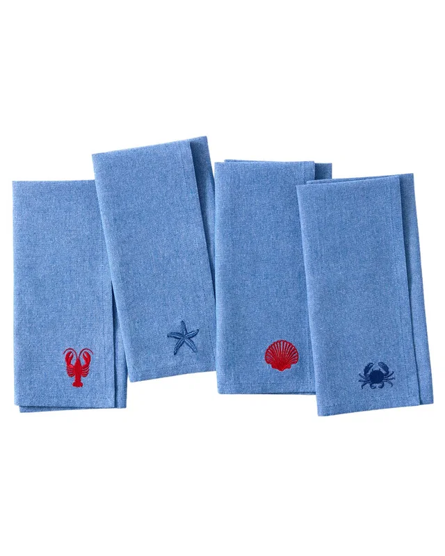 Elrene Home Fashions Set Of 4 Coastal Embroidered Napkins, image 1 of 1 from Rue La La