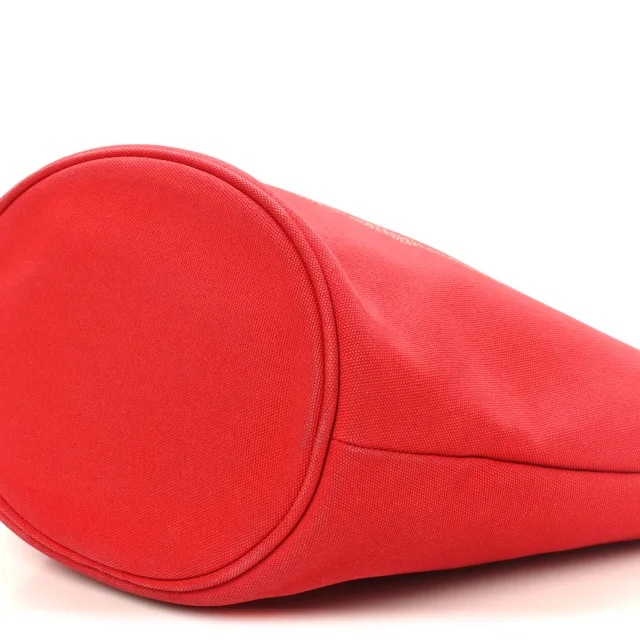 Prada Canapa Small Shopping Tote Rosso in Canvas from FASHIONPHILE, photo 10 of 10