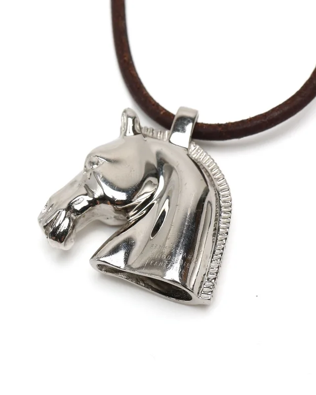Hermès Cheval Horse Necklace in Leather from A Retro Tale, photo 4 of 5