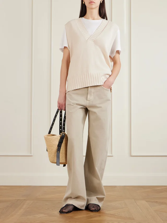 SIR Lula knitted sweater vest in Beige, photo 2 of 2 from NET-A-PORTER (Canada)