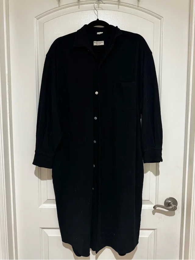 Robe De Chambre Comme Des Garcons Shirt Dress in black Wool from Poshmark