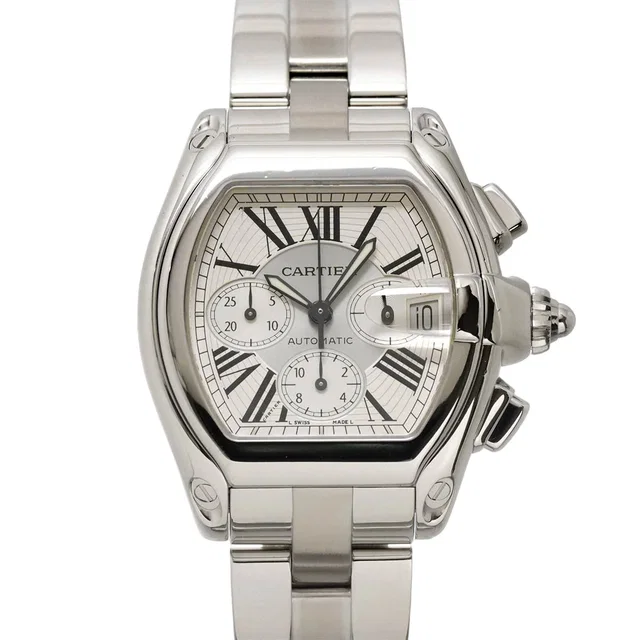Cartier Roadster Chronograph Watch Date Silver Automatic in Silver from The Reluxe
