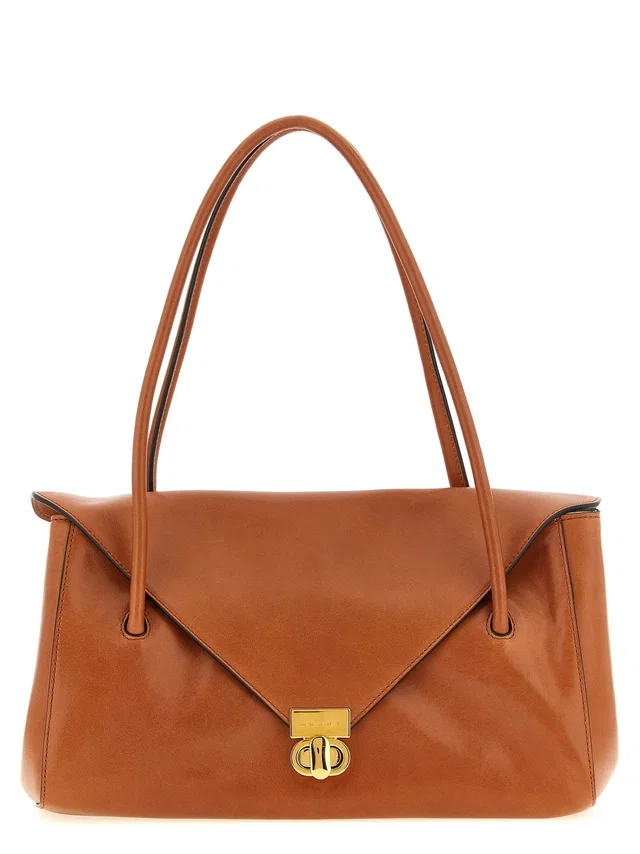 Marni Shoulder Bag — Brown Calf Leather in Brown Calfskin from HEWI