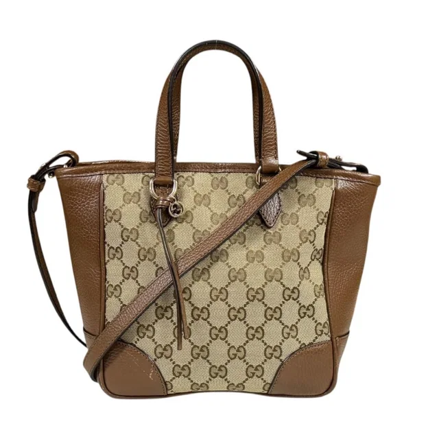 Gucci GG Canvas Shoulder Bag Beige in Beige Canvas from The Reluxe