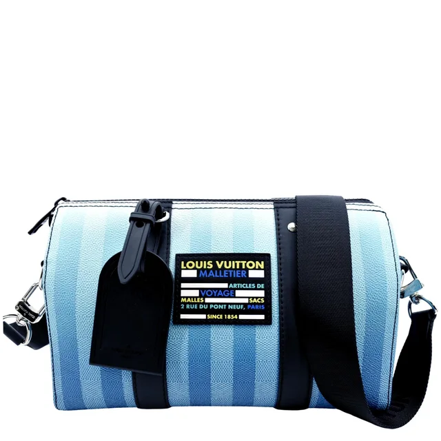 Louis Vuitton City Keepall Damier Stripes Shoulder Bag Gradient Blue in Blue Coated canvas from Dallas Designer Handbags
