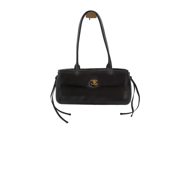 Chanel Stitch Urban East West Calfskin Black in Black Calfskin from The Purse Affair