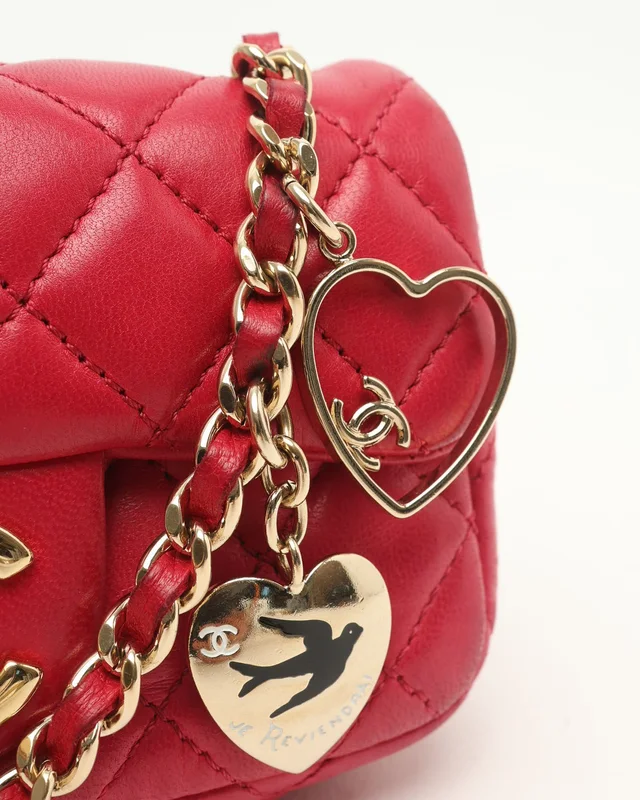 Chanel Mini Valentine Charms Flap Bag in Leather from A Retro Tale, photo 7 of 12