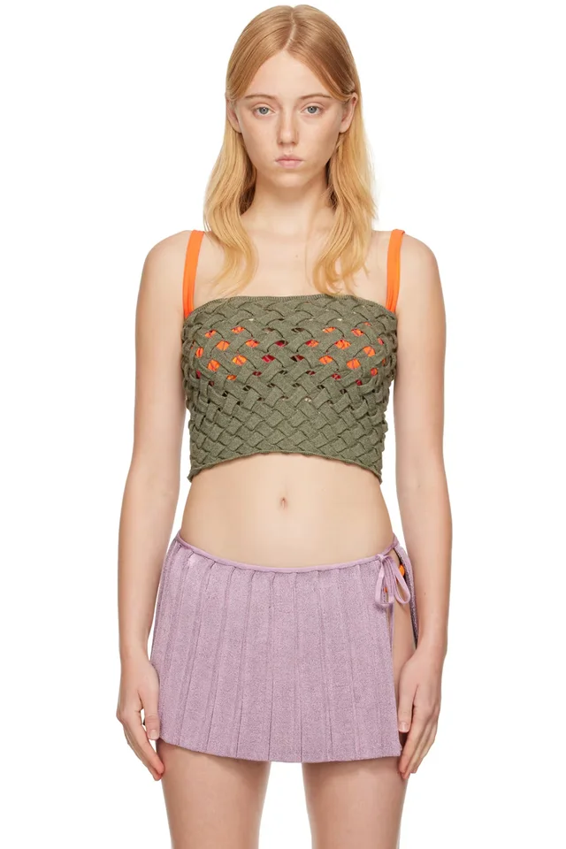 Khaki Strapless Camisole, image 1 of 1 from SSENSE