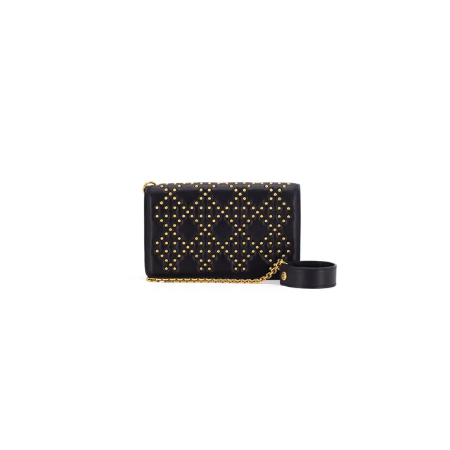 Dior Studded Wallet/Wristlet Black in Black Leather from The Purse Affair