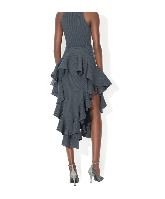 Alaia RIBBED RUFFLE SKIRT, photo 3 of 4 from SENSER