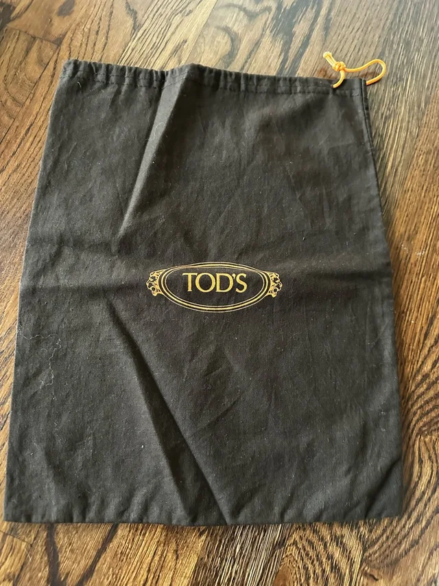 Tod's Brown Fabric Dust Pouch With Orange Logo Emblem in orange|brown|red from Poshmark