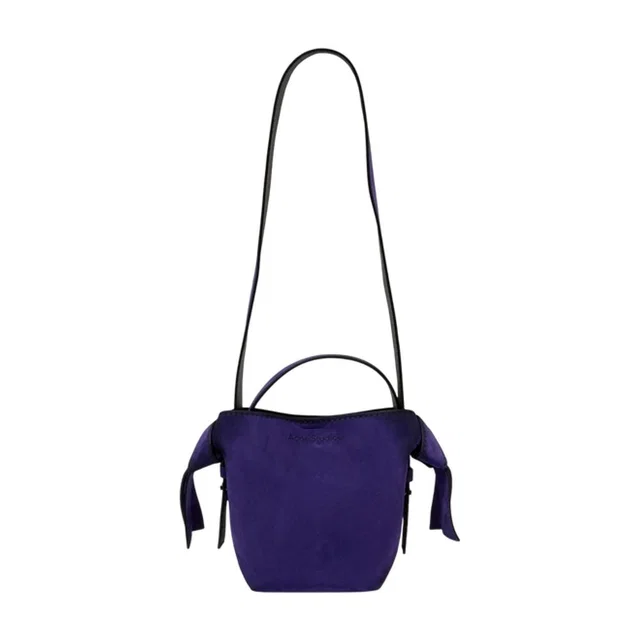 Acne Studios Calfskin Leather Shoulder Bag — Purple in Purple Calfskin from HEWI
