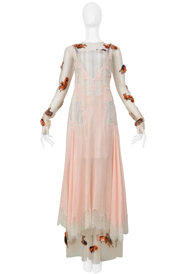 Lanvin Three In One Dress With Animal Embroidery Fw 2019 in Silk from Resurrection Vintage