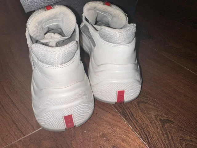 Prada White Americas Cup Soft Trainers in White from HEWI