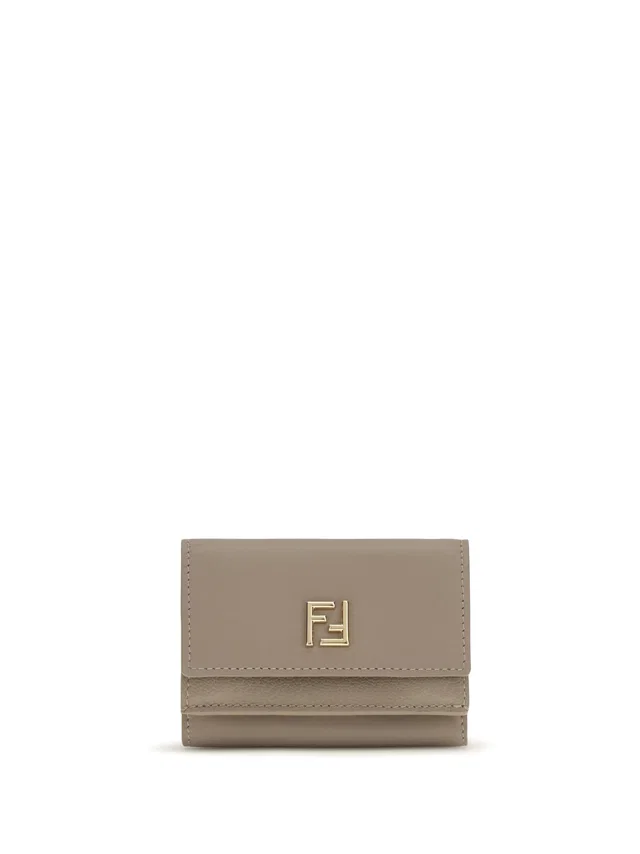 Fendi Ff Wallet — Gray Calf Leather Bos Taurus in Grey Calfskin from HEWI