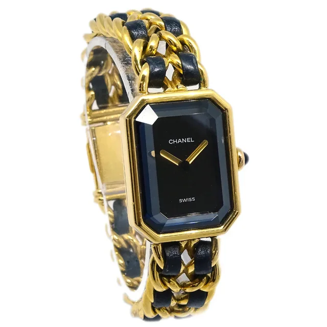 Chanel Premiere Watch Gold #M in Gold Leather from AMORE Vintage Tokyo
