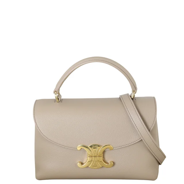 Celine Triomphe Nino Top Handle Bag Teen in Caviar leather from Luxe.It.Fwd