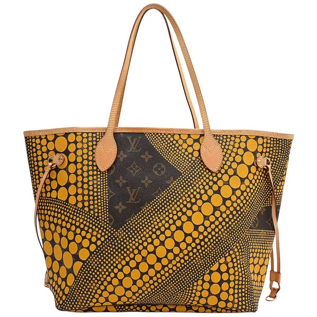 Louis Vuitton 2012 Monogram Waves Neverfull MM Jaune in Yellow from VINTAGE QOO TOKYO, photo 2 of 2
