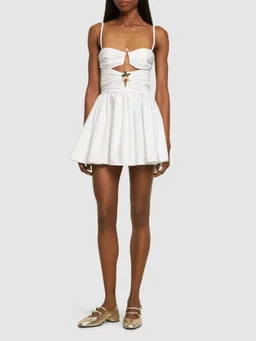 Area Flared dress with thin straps in 55% Cotton, 45% Polyester, photo 2 of 5 from LUISAVIAROMA