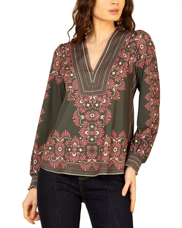 Hale Bob Long Sleeve Addisyn Blouse, image 1 of 1 from Rue La La