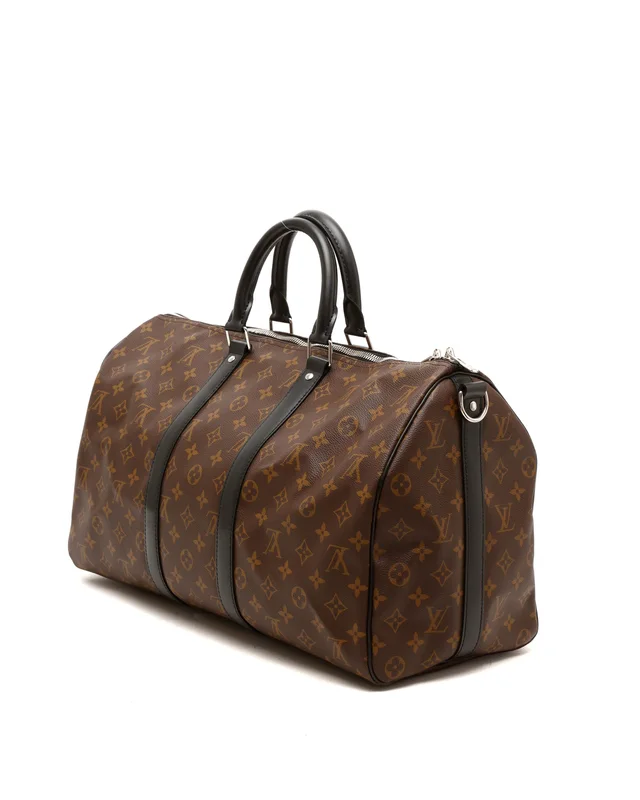 Louis Vuitton Monogram Macassar Keepall Bandoulière 45 Weekend Bag in Coated canvas from A Retro Tale, photo 3 of 6