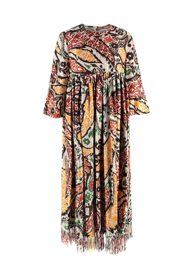 Dior Silk Patterned Maxi Dress in Multicolor Silk from HEWI