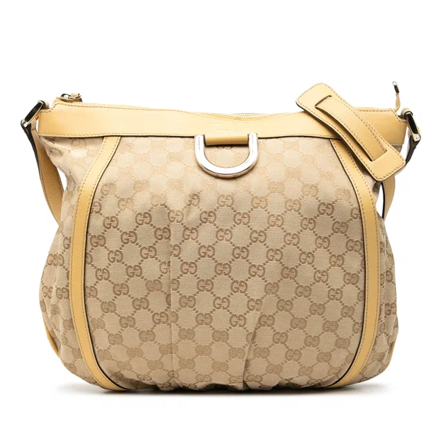 Brown Gucci GG Canvas Abbey D Ring Crossbody in Brown Canvas from Designer Revival