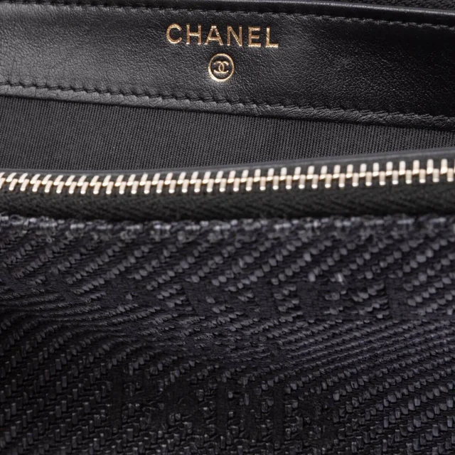 Chanel Raffia Deauville Double Zip Wallet On Chain in Raffia from A Retro Tale, photo 7 of 9