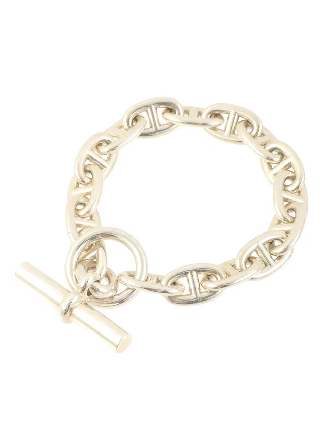 Hermès 925 Chaine d'Ancre MM Bracelet Silver in Silver from VINTAGE QOO TOKYO