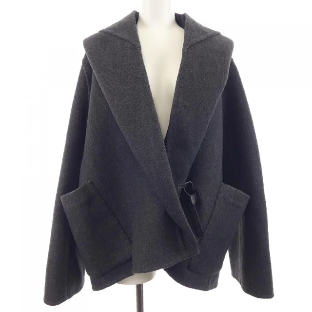Hermès Coat Black in Black Cashmere from The Reluxe