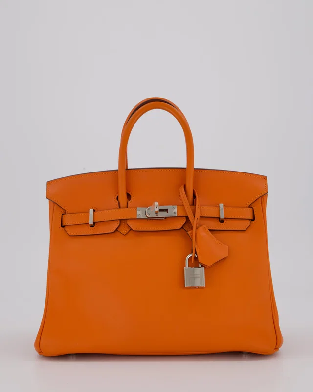 Hermès Birkin 25 Retourne Bag in Orange Swift leather from Sellier