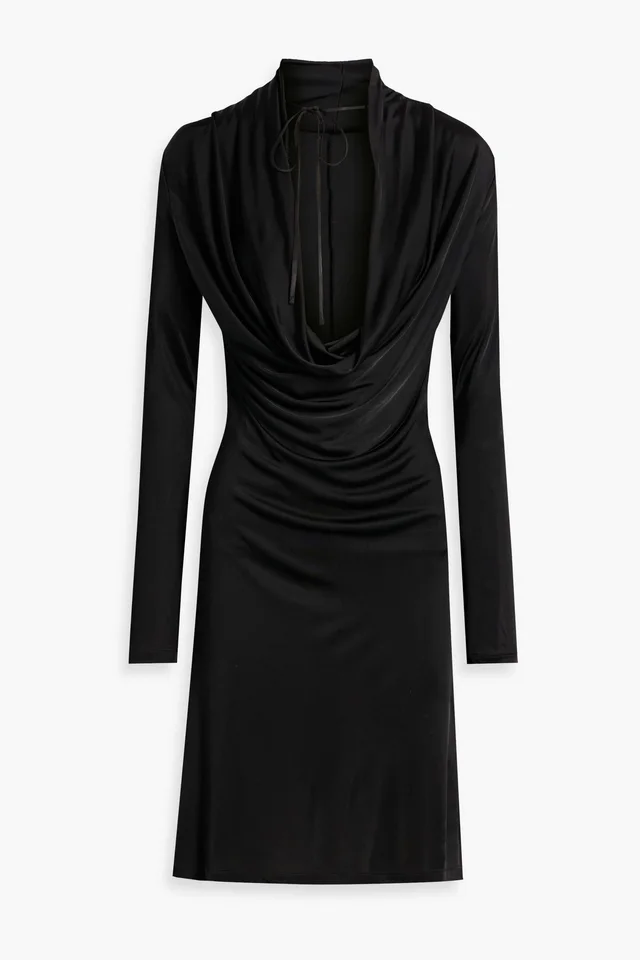 Helmut Lang Draped Stretch-Satin Necktie Dress from THE OUTNET, photo 1 of 1